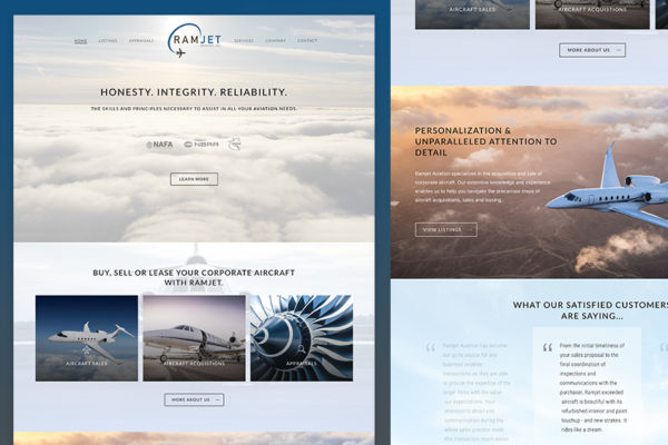 Ram Jet Aviation Web Design