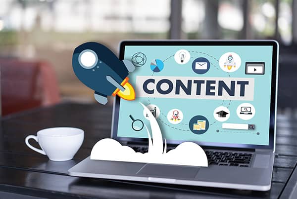 Content Marketing on a laptop