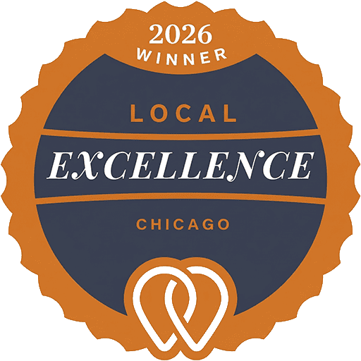 2026 Local Excellence Web Design Company, Chicago Award Badge